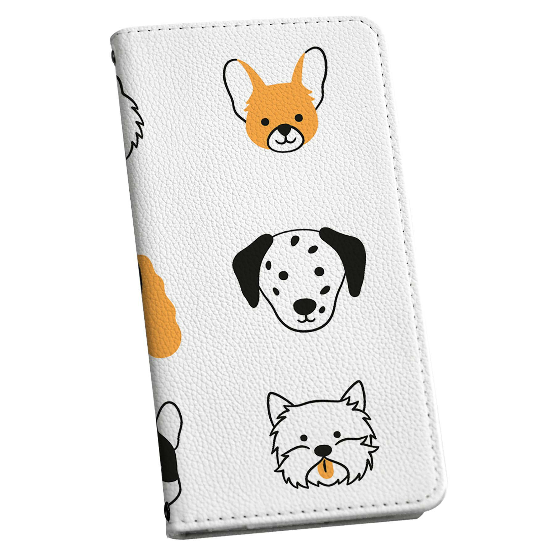 AQUOS Sense4 専用 ケース カバー SH-41A SH-RM15 SH-M15 A003SH 手帳型 ストラップ付き ショルダー スマホ 落下防止 手帳型 マグネット式 ピタッと閉まる 肩掛け 斜めかけ 033465 犬 DOG