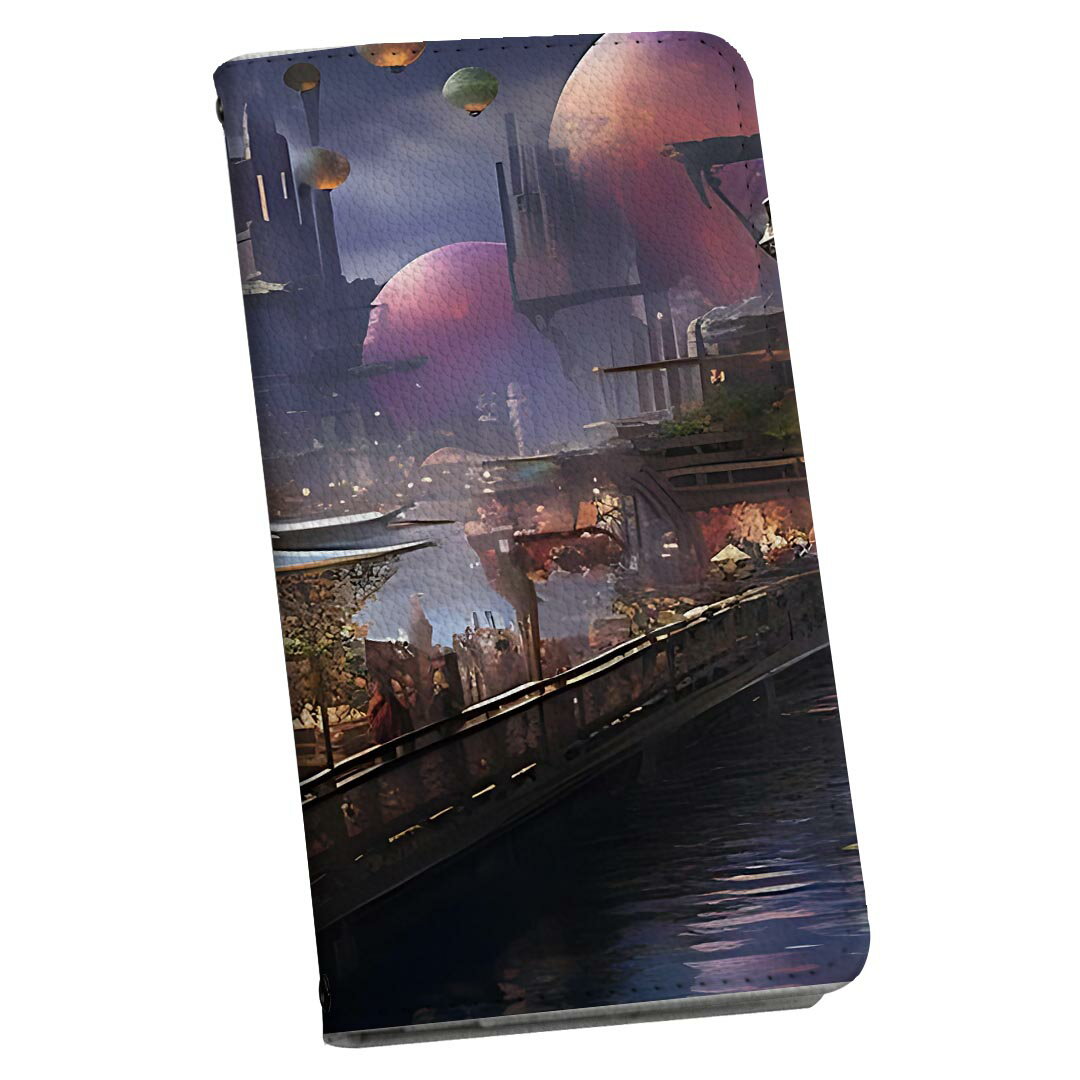 BASIO active3 KYG04 ベイシオ アクティブ3 用 手帳型ケース kyg04 ストラップ付き ショルダー スマホ 落下防止 手帳型 マグネット式 ピタッと閉まる スマホカバー 肩掛け 斜めかけ 033701 景色