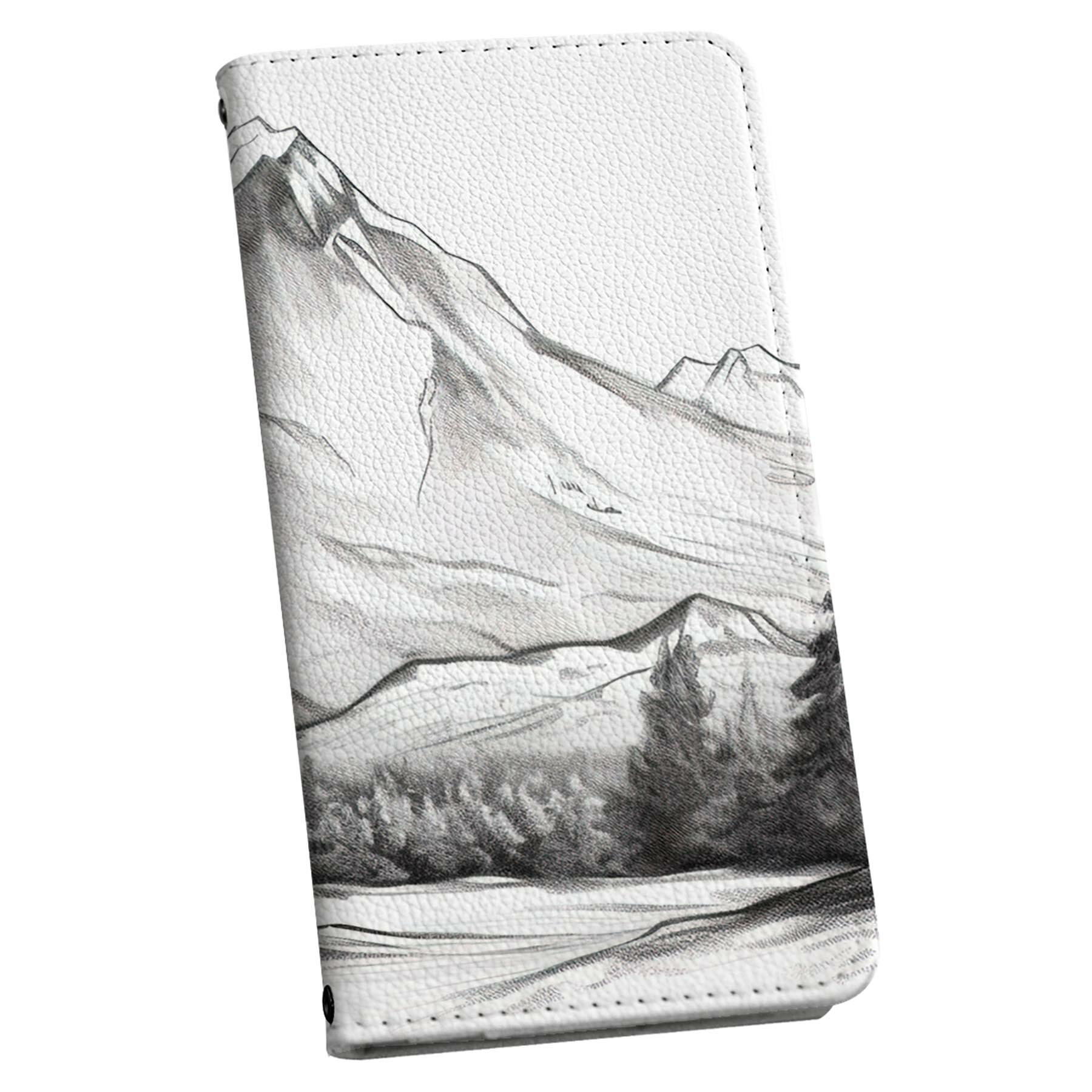 Google Pixel9a 用 手帳型ケース ストラップ付き ショルダー スマホ 落下防止 手帳型 マグネット式 ピタッと閉まる スマホカバー 肩掛け 斜めかけ 033738 山 景色