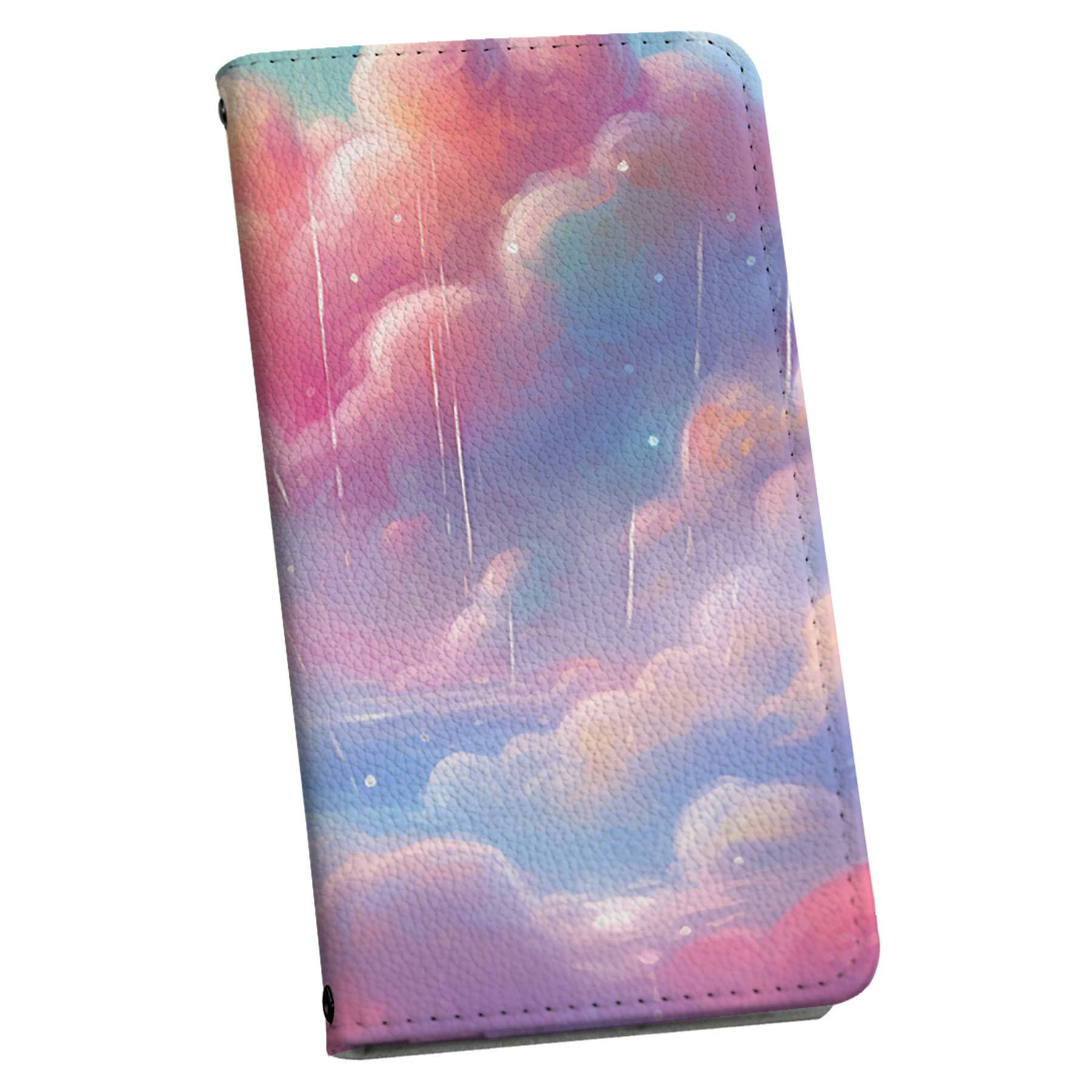 Galaxy S23 FE 用 手帳型 ケース SCG24 ストラップ付き ケース ショルダー スマホ 落下防止 手帳型 マグネット式 ピタッと閉まる スマホカバー 肩掛け 斜めかけ 033808 空 風船