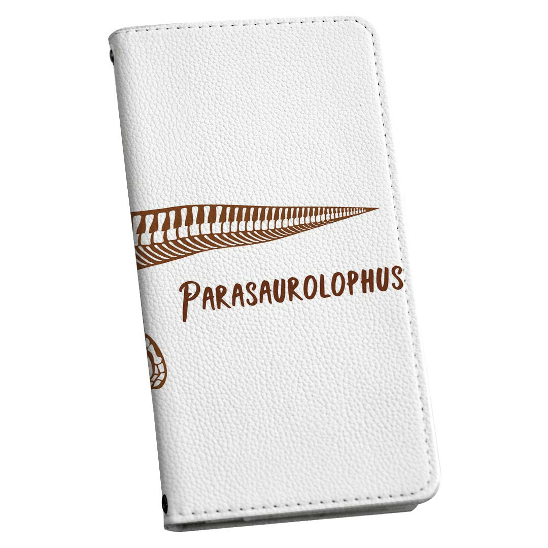 Xperia 10 VII 用 SO-52F / SOG16 / XQ-FE44 共通対応 手帳型ケース ストラップ付き ショルダー スマホ 落下防止 手帳型 マグネット式 ピタッと閉まる スマホカバー 肩掛け 斜めかけ 035603 ダイナソー 恐竜 Dinosaur パラサウロロフス