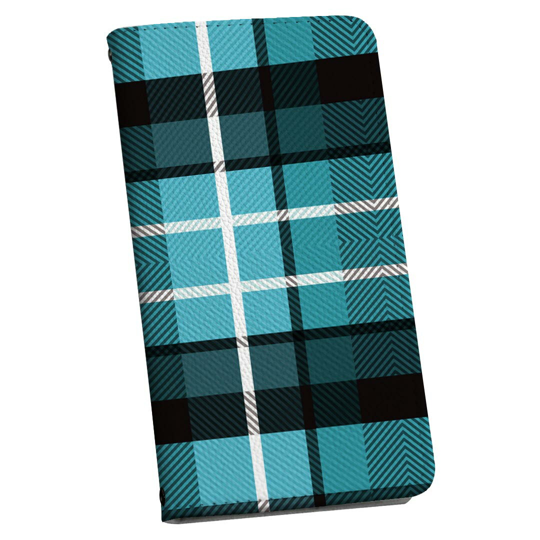 SH-02M AQUOS sense3 アクオス センススリー 専用 ケース カバー 手帳型 マグネット式 ピタッと閉まる レザーケース sh02m docomo ドコモ カード収納 ポケット igcase 004186 チェック　青　黒