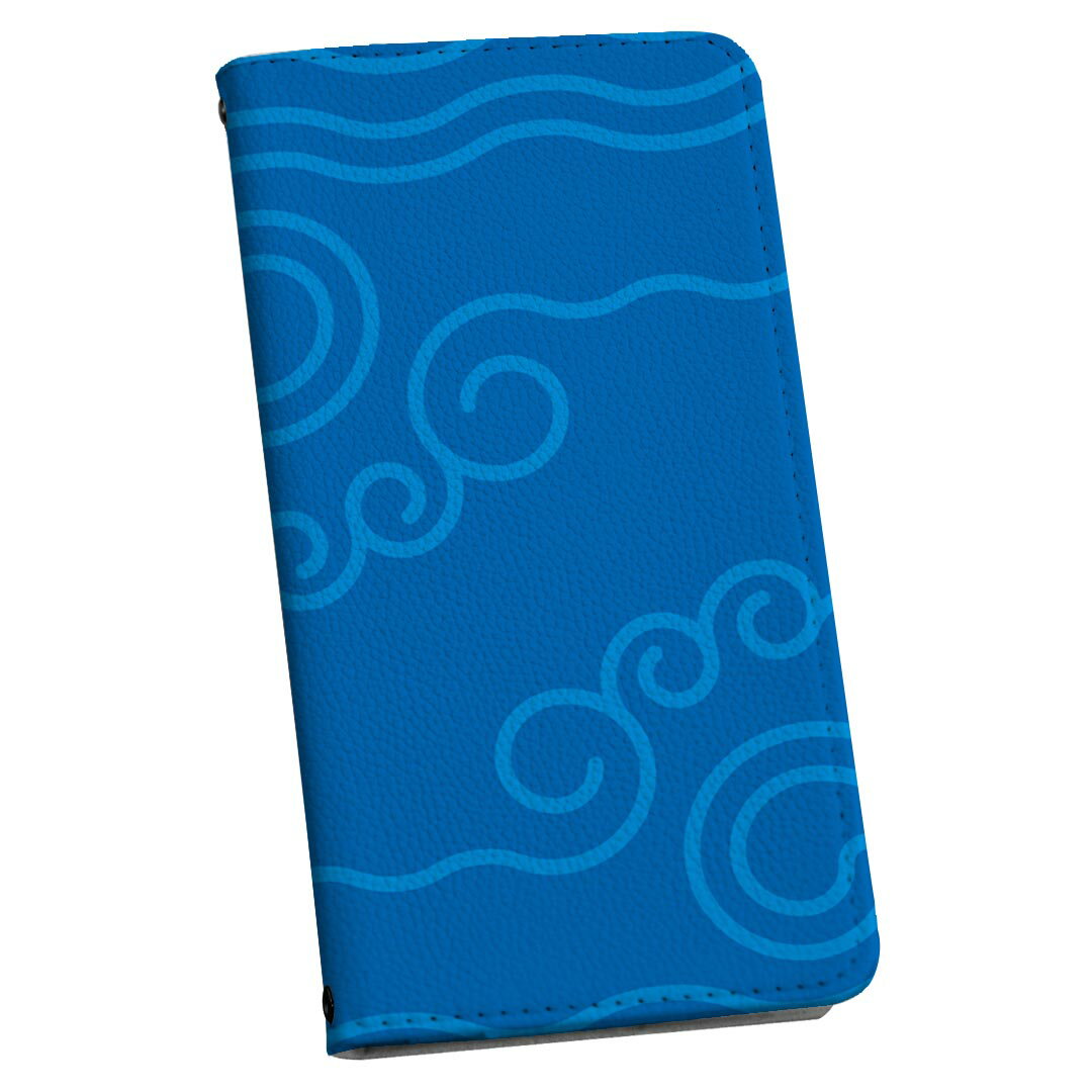 Galaxy A54 5G ギャラクシー SC-53D SCG21 専用 ケース 共通対応 カバー 手帳型 マグネット式 ピタッと閉まる レザーケース sc53d カード収納 ポケット igcase 004221 模様 青