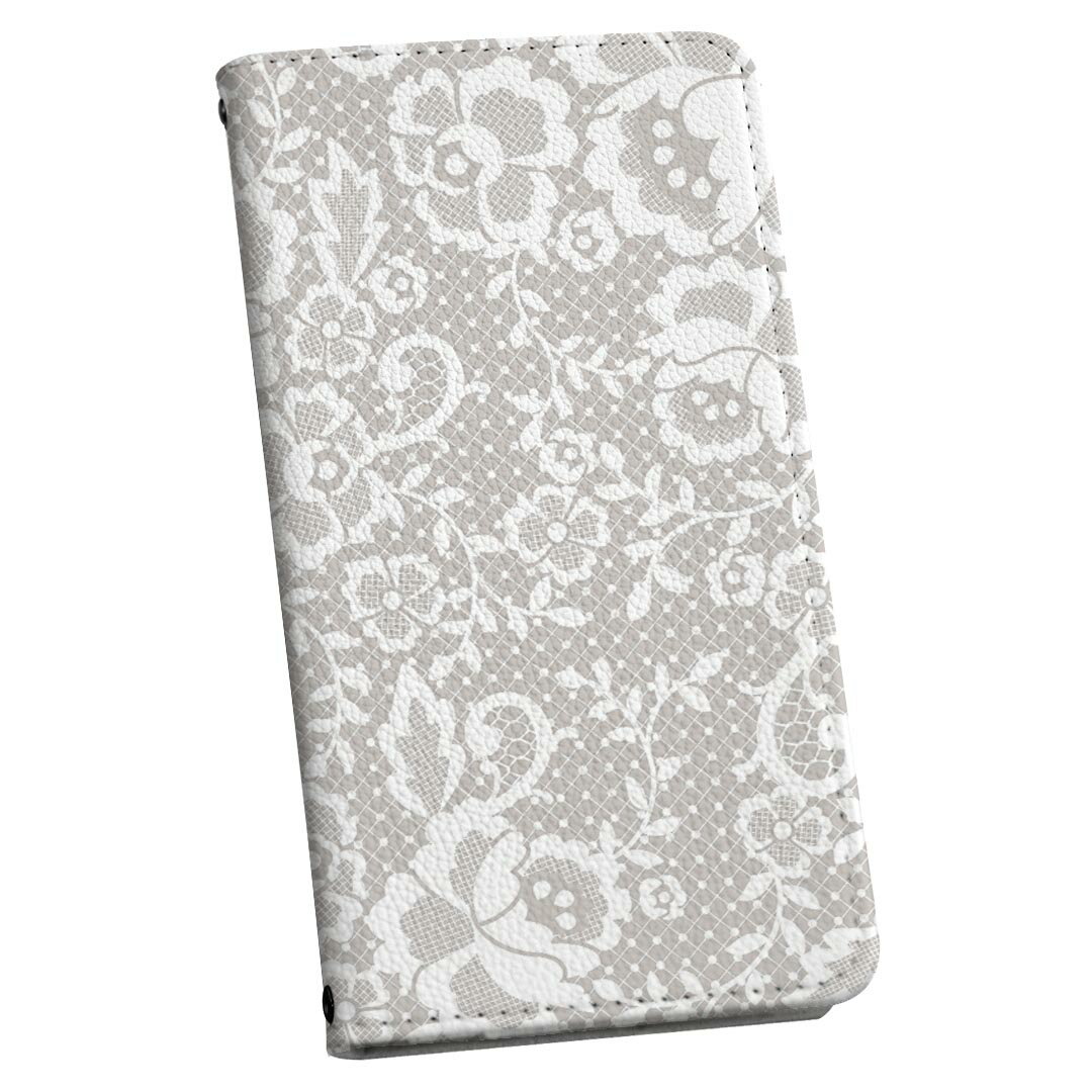 SH-02M AQUOS sense3 アクオス センススリー ストラップ付き sh02m ケース ショルダー スマホ 落下防止 手帳型 マグネット式 ピタッと閉まる スマホカバー 肩掛け 斜めかけ 004578 花　ガーリー　白