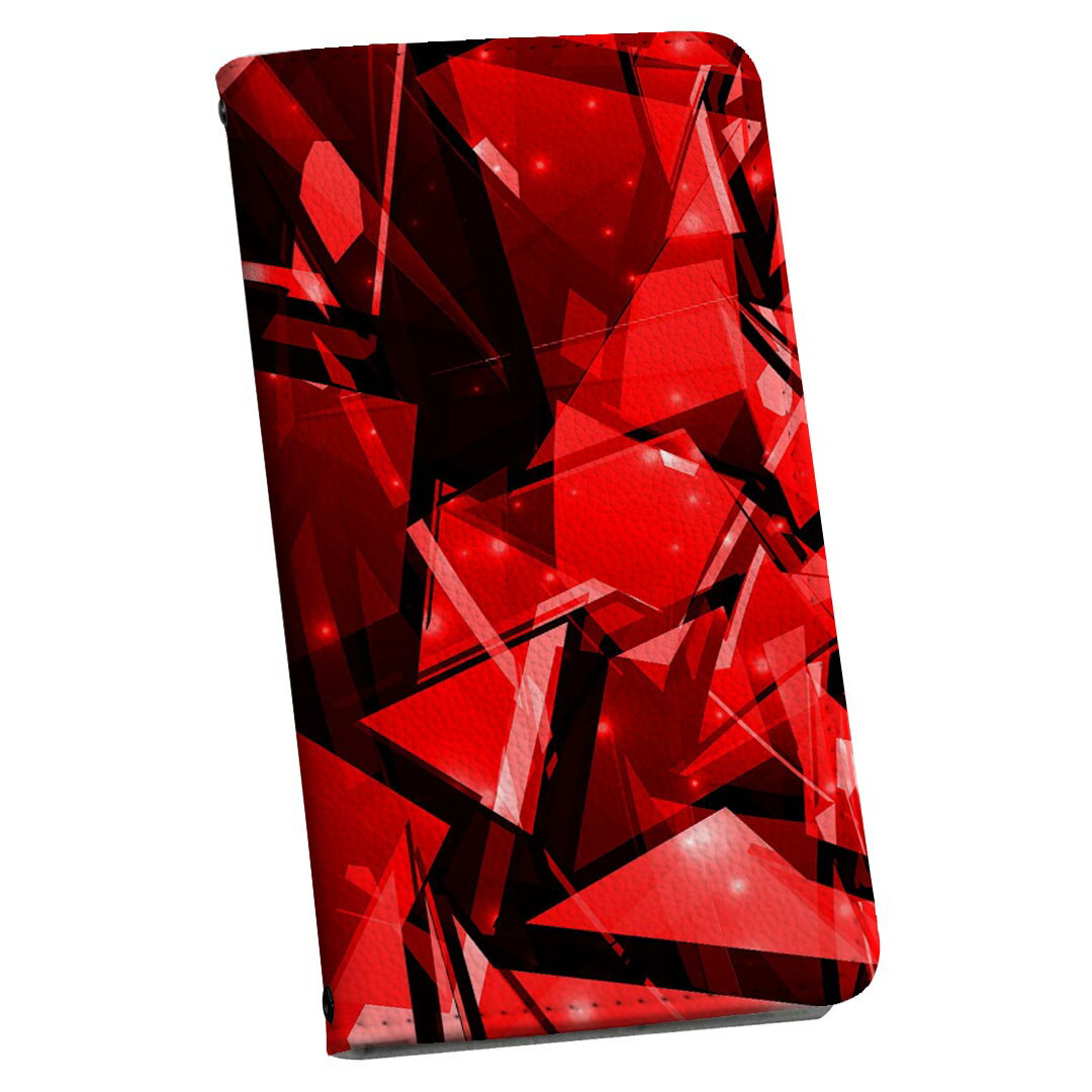 Galaxy A55 5G 用 手帳型ケース SC-53E / SCG27 共通対応 ケース ストラップ付き ショルダー スマホ 落下防止 手帳型 マグネット式 ピタッと閉まる スマホカバー 肩掛け 斜めかけ 004590 模様　シンプル　赤