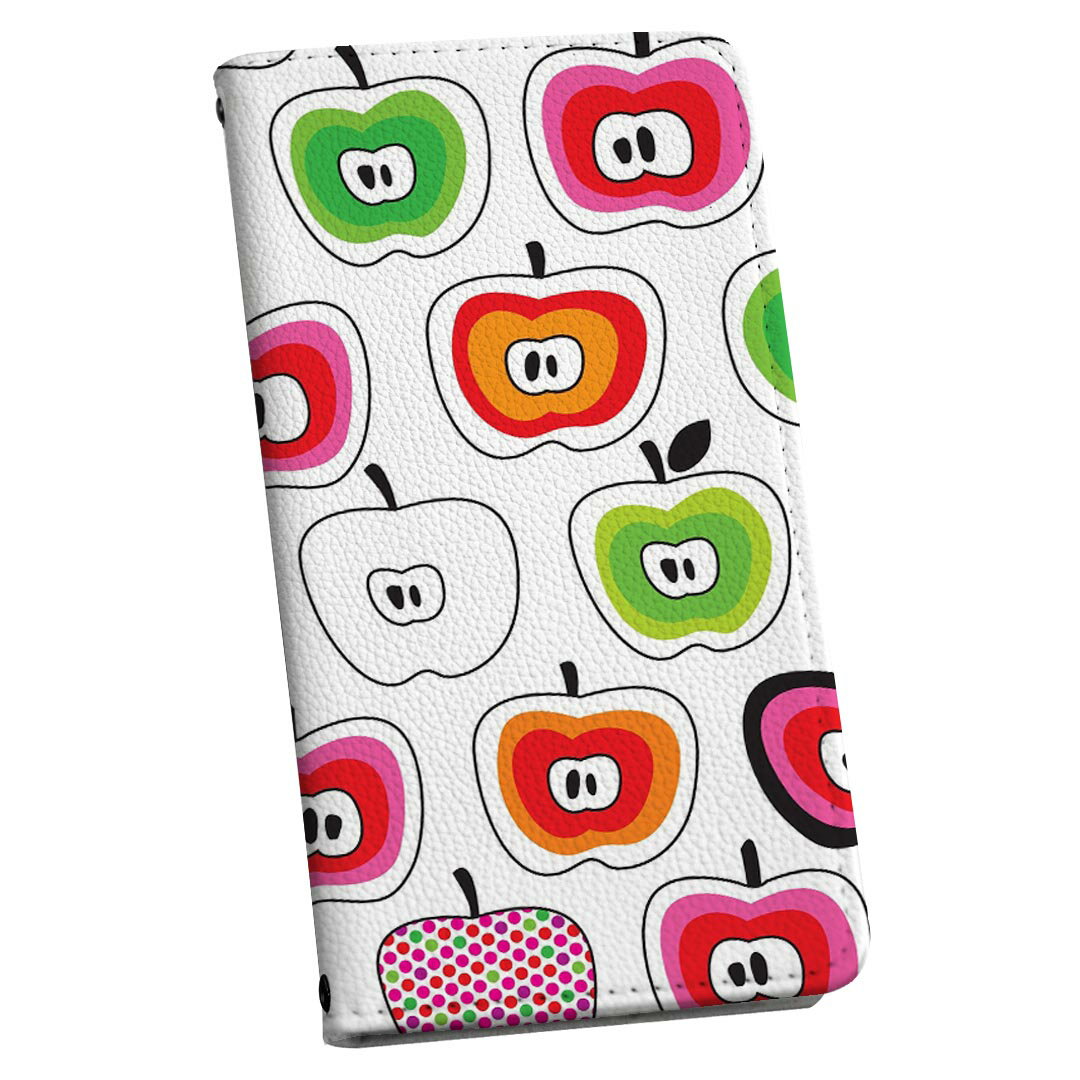 iPhone14plus 6.7 インチ 専用 各キャリア iPhone14 plus プラス 専用 ケース カバー 手帳型 マグネット式 ピタッと閉まる レザーケース カード収納 ポケット igcase 004741 林檎 ポップ カラフル