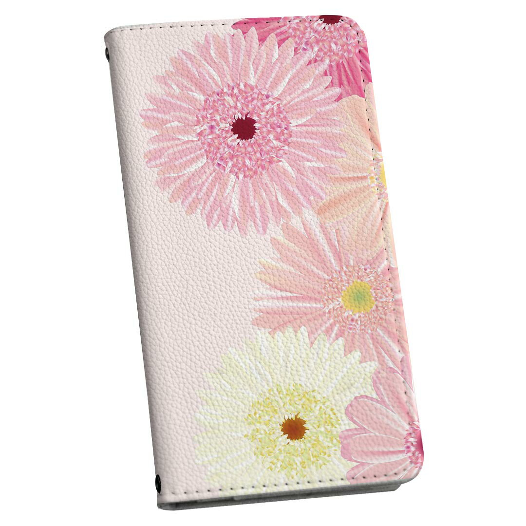 SH-02M AQUOS sense3 アクオス センススリー 専用 ケース カバー 手帳型 マグネット式 ピタッと閉まる レザーケース sh02m docomo ドコモ カード収納 ポケット igcase 004846 ピンク　花
