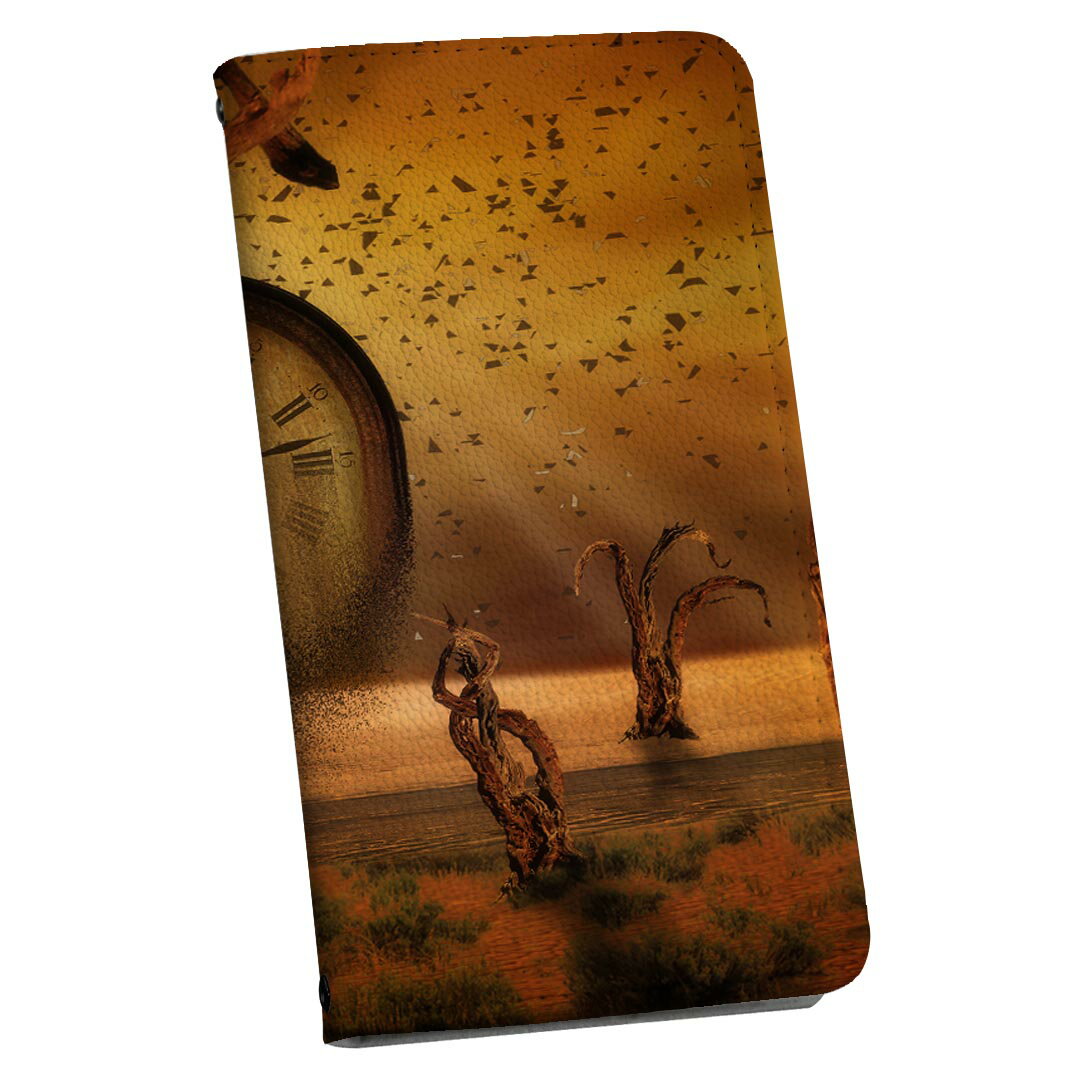 L-03K LG Electronics LG style エルジースタイル ストラップ付き l03k ケース ショルダー スマホ 落下防止 手帳型 マグネット式 ピタッと閉まる スマホカバー 肩掛け 斜めかけ 004862 時計　イラスト