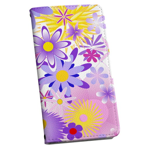 Galaxy S23 SC-51D SCG19 専用 ケース カバー 手帳型 マグネット式 ピタッと閉まる レザーケース sc51d カード収納 ポケット igcase 004947 花 紫 ピンク Galaxy S23 SC-51D SCG19 専用 ケース カバー 手帳型 マグネット式 ピタッと閉まる レザーケース sc51d カード収納 ポケット igcase 004947 花 紫 ピンク