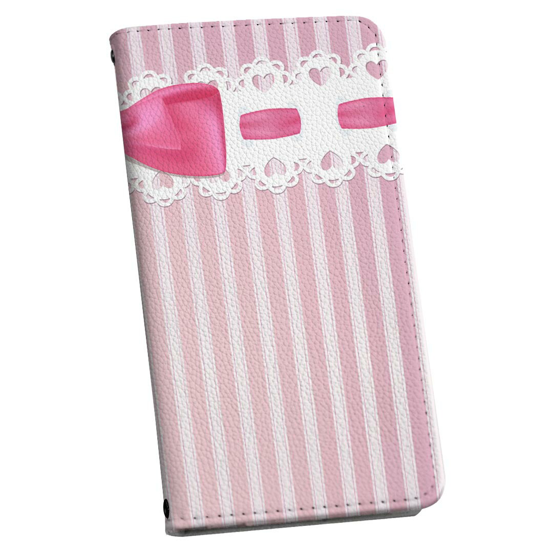 Galaxy S20 5G SCG01 ギャラクシー 専用 ケース カバー 手帳型 マグネット式 ピタッと閉まる レザーケース sc02k カード収納 ポケット igcase 005409 リボン　ストライプ