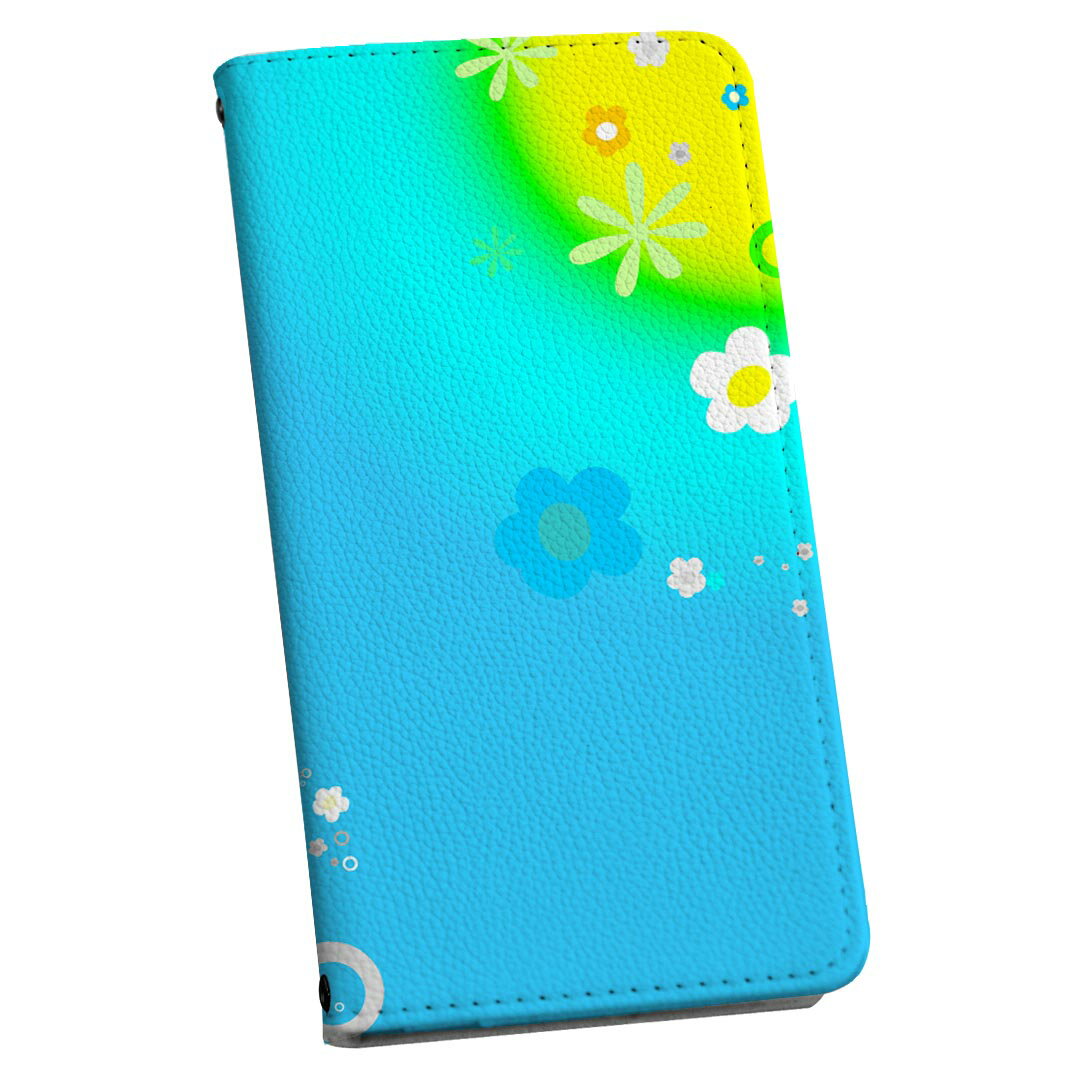 Xperia 10 IV SO-52C SOG07 共通対応 専用 ケース カバー 手帳型 マグネット式 ピタッと閉まる レザーケース so52c カード収納 ポケット igcase 005745 花 水色