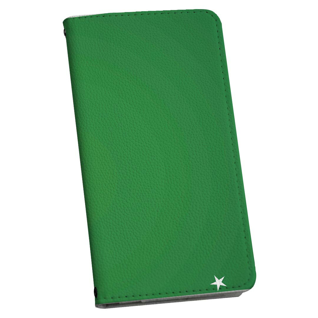 arrows We2 Plus F-51E 専用 ケース カバー 手帳型 マグネット式 ピタッと閉まる レザーケース f51e カード収納 ポケット igcase 005757 星　緑　グリーン