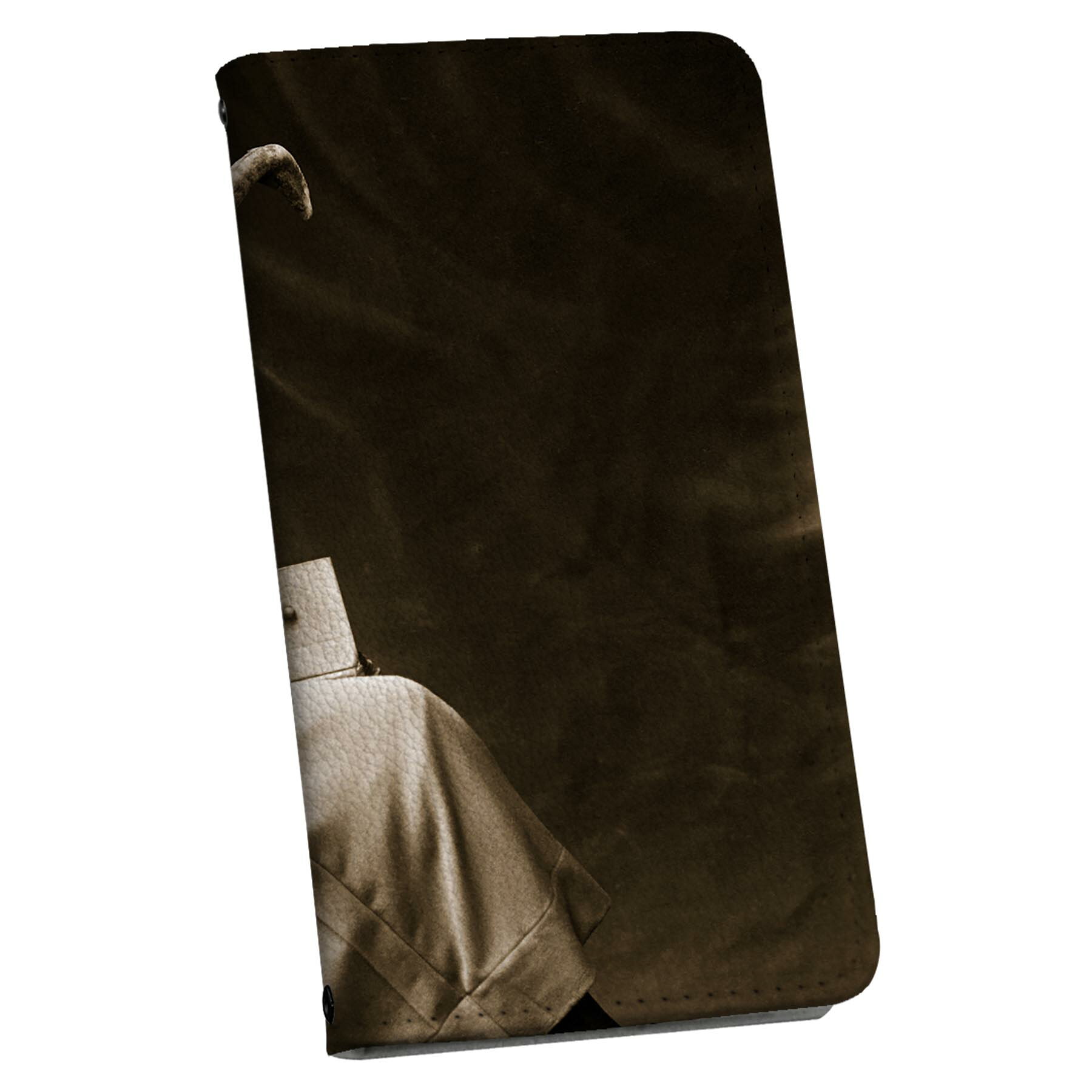 AQUOS sense8 用 スマホカバー SH-54D / SHG11 共通対応 ケース カバー 手帳型 マグネット式 ピタッと閉まる レザーケース カード収納 ポケット 005945 写真　ヤギ　人物(2.0)