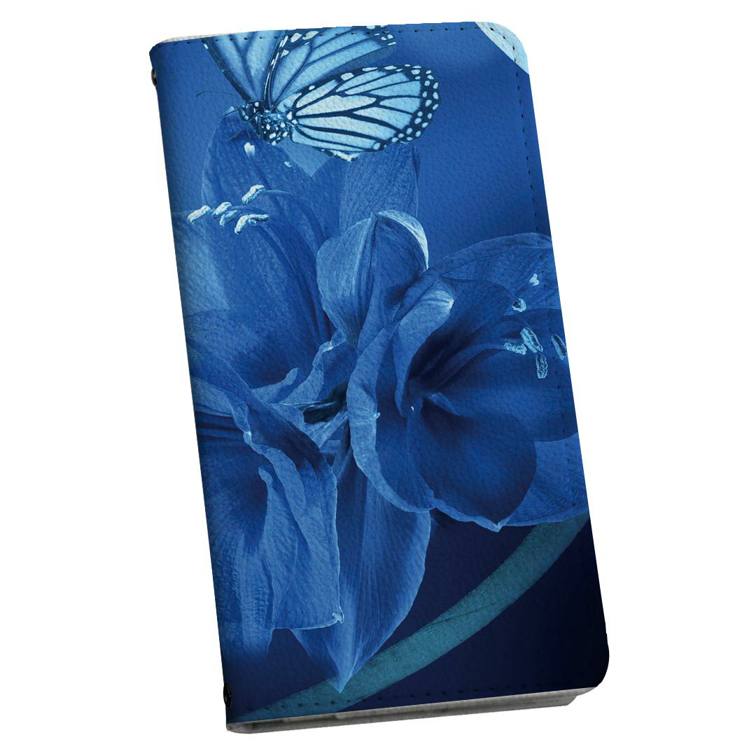 SC-03L Galaxy S10 ギャラクシー エステン 専用 ケース カバー 手帳型 マグネット式 ピタッと閉まる レザーケース sc03l カード収納 ポケット igcase 006196 花　　蝶