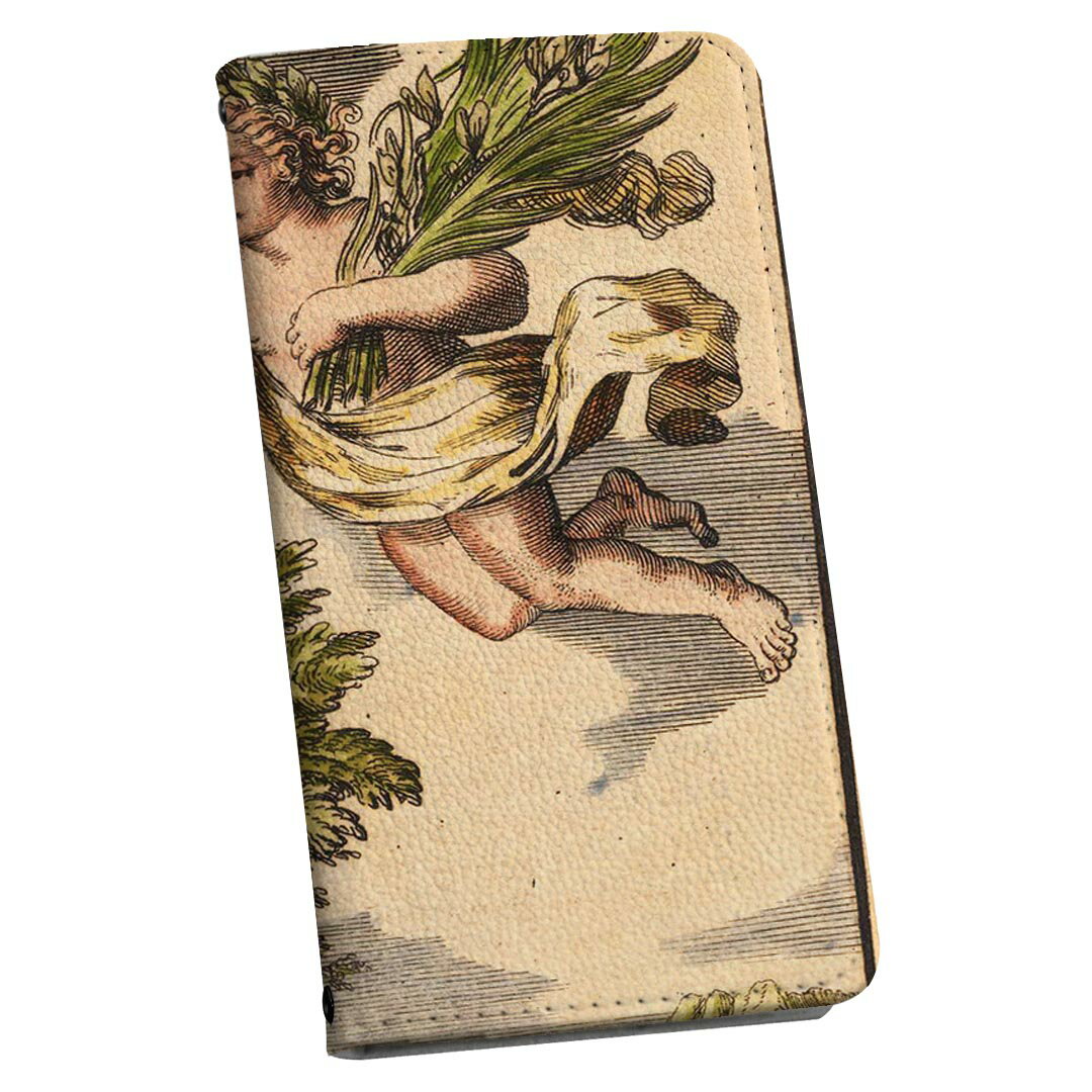 Galaxy A23 5G SC-56C SCG18 専用 ケース カバー 手帳型 マグネット式 ピタッと閉まる レザーケース sc56c カード収納 ポケット igcase 006200 天使　絵画　イラスト