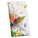 AQUOS zero6 SHG04 A102SH SH-RM18 2021 モデル 専用 ケース カバー 手帳型 マグネット式 ピタッと閉まる レザーケース カード収納 ポケット igcase 006256 植物 蝶 カラフル(2)