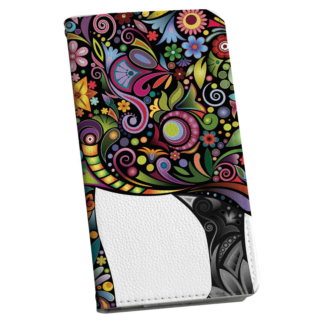 iPhone13 6.1インチ 専用 各キャリア ストラップ付き iphone 13 ケース ショルダー スマホ 落下防止 手帳型 マグネット式 ピタッと閉まる スマホカバー 肩掛け 斜めかけ 006335 象　動物　花