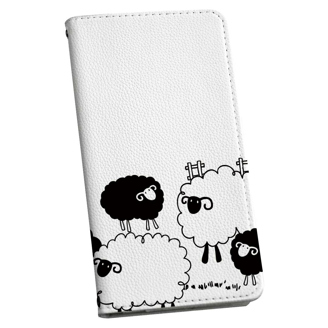 Google Pixel 9 / Pixel 9 pro 共通対応 6.3インチ 手帳型 ケース カバー pixel9 対応 ストラップ付き ショルダー スマホ 落下防止 マグネット式 ピタッと閉まる スマホカバー 肩掛け 斜めかけ 006792 ひつじ　動物　イラスト