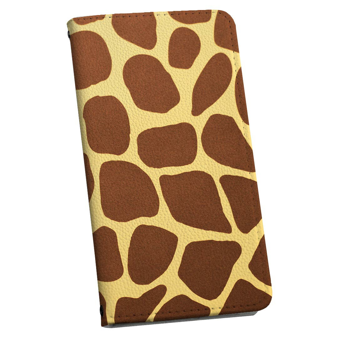 Galaxy S25 用 SC-51F / SCG31 (SM-S931) 共通対応 手帳型ケース カバーsx51f 手帳型 マグネット式 ピタッと閉まる レザーケース カード収納 ポケット igcase 006925 ジラフ柄　模様　動物