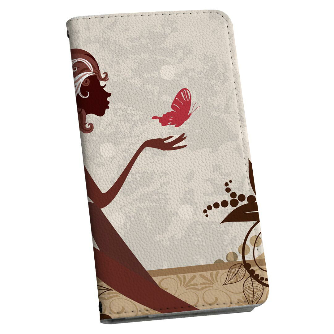 iPhone7 iphone 6/7/8 共通対応 アイフォーン 用 ケース カバー 手帳型 マグネット式 ピタッと閉まる igcase 007095 人物　蝶