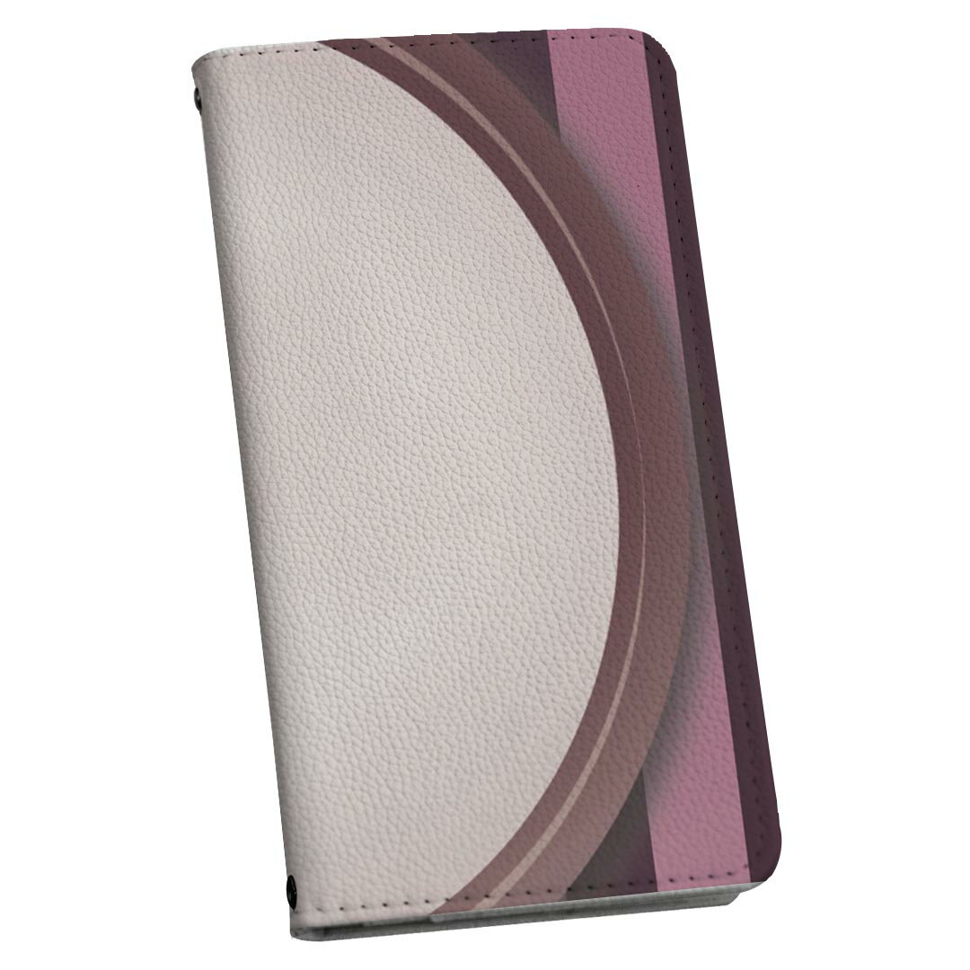 Xperia 5 V 用 SO-53D / SOG12 共通対応 ケース 手帳型 007244 ストライプ　鏡(2.0)