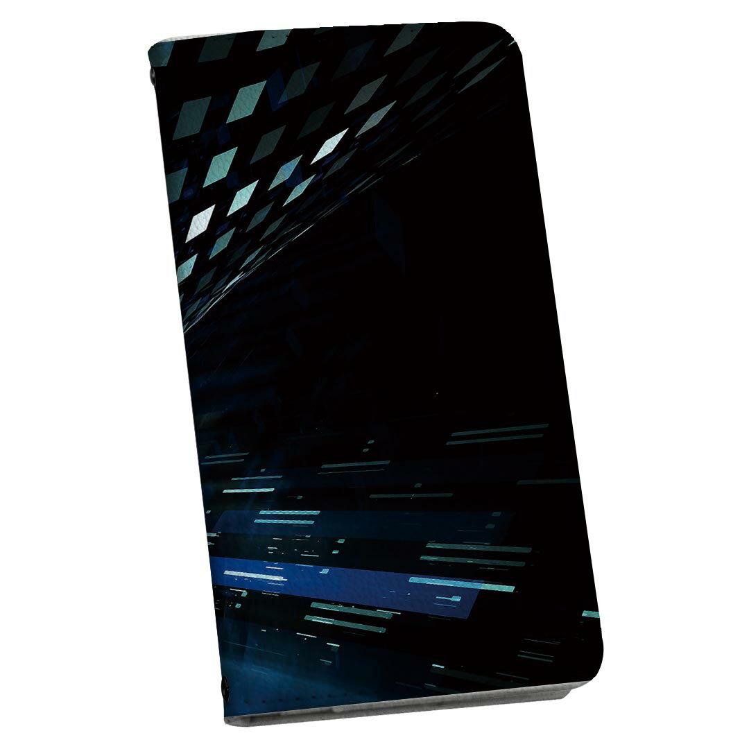 らくらくスマートフォン F-52B 専用 ケース カバー 手帳型 マグネット式 ピタッと閉まる レザーケース f52b カード収納 ポケット igcase 007508 青 ブルー 黒 ブラック