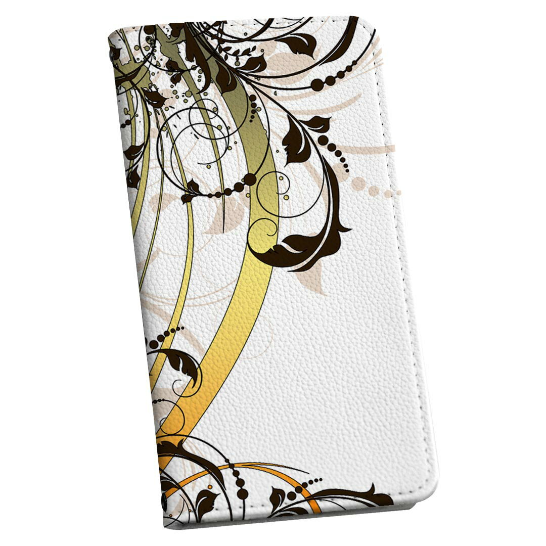 Galaxy S22 SC-51C / SCG13 共通対応 専用 ケース カバー 手帳型 マグネット式 ピタッと閉まる レザーケース sc51c カード収納 ポケット igcase 007650 植物　黒　ブラック