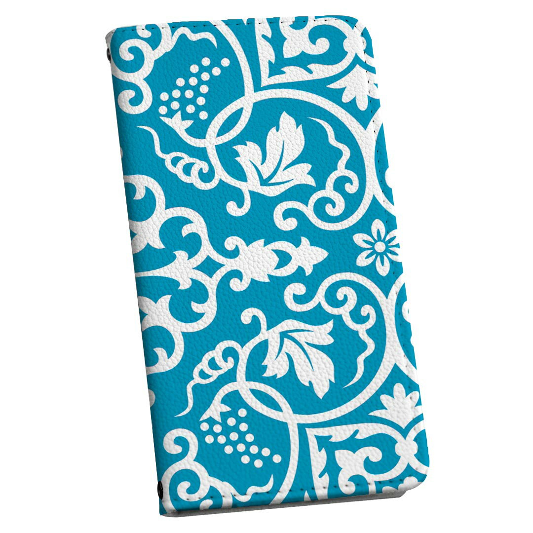 arrows Be3 F-02L アローズ ビースリー ストラップ付き sc02k ケース ショルダー スマホ 落下防止 手帳型 マグネット式 ピタッと閉まる スマホカバー 肩掛け 斜めかけ 007804 花　　水色　模様