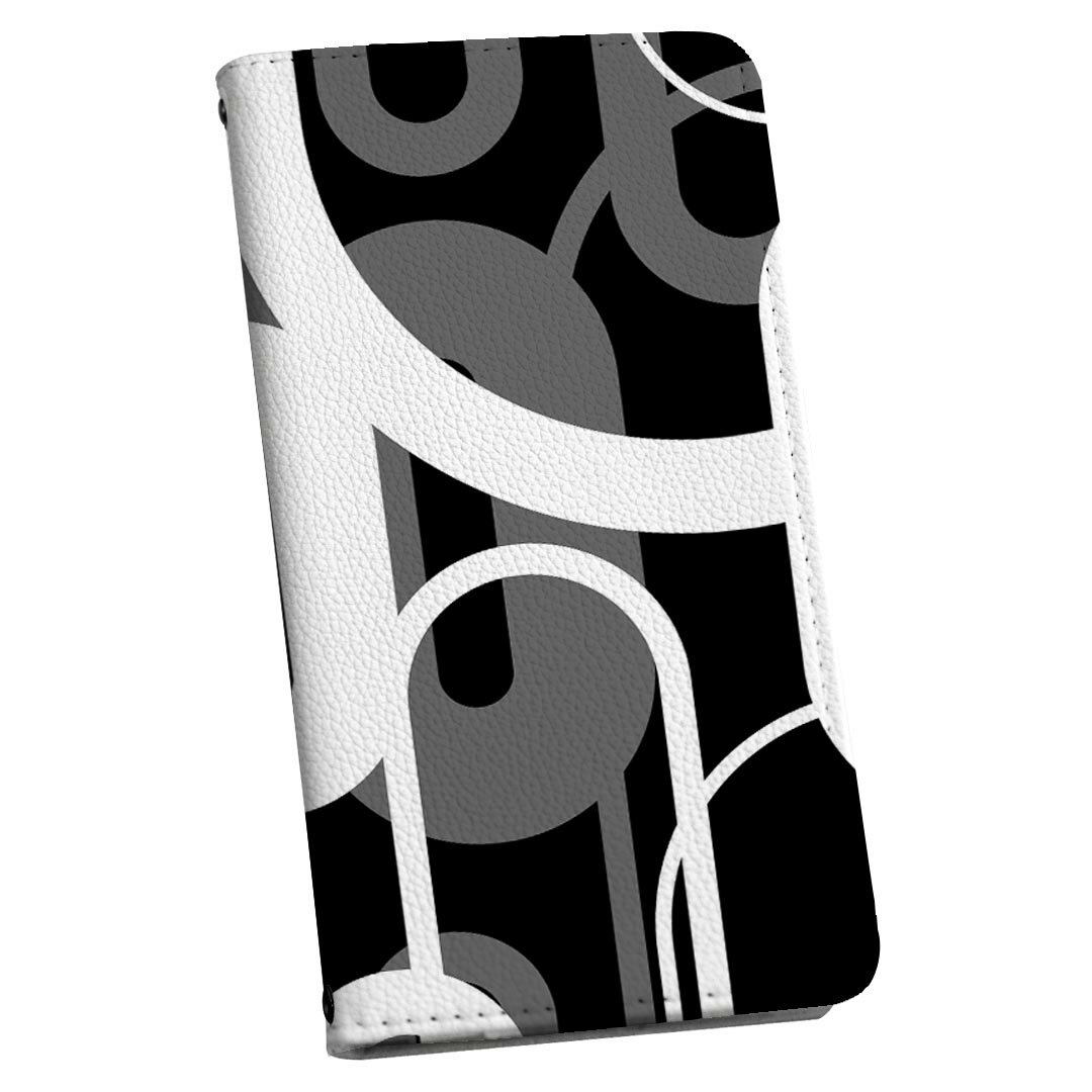 Xperia 1 III SO-51B エクスペリア so51b SOG03 共通対応 専用 ケース カバー 手帳型 マグネット式 ピタッと閉まる レザーケース カード収納 ポケット igcase 007886 白黒 模様 ブラック 黒