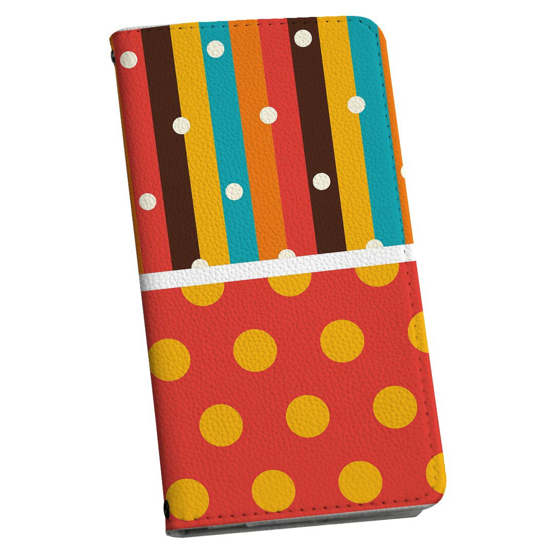 商品特徴・シームレスな全面デザイン（内側は落ち着いたオフホワイト）・外側は高品質の人工革を使用・内側にはスマホを装着するケースが付属・機種専用のカメラホール仕様でケースを装着したままの撮影が可能・ワンセグや動画の視聴に便利な横置きスタンド機能・ICカードなどを2枚まで収納できるカードスロット付き・マグネットフリップで開け閉めカンタン注意事項商品画像はサンプルイメージですので、ご覧の環境によっては多少色味に違いを感じる場合がございます。イメージと違った、モニターと色味が異なるという理由での交換や返金はご対応出来かねます。カバーのみの販売で本体は付属しません。ケース装着のままケーブルを挿しての充電は可能ですが、卓上ホルダでの充電は仕様上対応しておりません。また、ワイヤレス充電対応機種についてはお使いの機器や環境により反応しない場合があります。お手数ですがケースから外してお使い下さい。卓上ホルダ及びワイヤレスでの充電は保障の対象外となります。こちらは無地のレザーにデザインをプリントした商品で、デコなどの加工はございません。凹凸や光沢があるように見えたり布地や金属を素材にしたように見える商品もありますが、デザインの図版によるものです。撮影時にカバーが映り込む恐れがあるため、カメラ用の穴は若干大きめに開けています。カメラ穴の位置にわずかなズレが生じる場合がございます。また印刷時に微妙な画像のズレが生じる場合がございます。ご注文後に1点1点制作する受注生産品のため、不良品以外のご返品や交換は固くお断り致します。機種の選択間違いも保証対象外となりますため、ご注文の際は必ず機種をご確認下さい。発送について完全受注生産のハンドメイド商品となりますので、既製品と比べて発送までお時間を頂いています。 基本的に決済確認後、通常で3営業日程度、最大で10営業日程度での発送となります。繁忙期や休業日明けの場合はさらに時間がかかる場合があります。 その際には別途メールにてご連絡致します。メール便の場合、発送日から到着までに2?4日ほどかかる場合が多く、紛失などの保障もご対応できかねます。あらかじめご了承下さい。