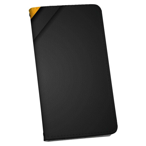 らくらくスマートフォン me F-01L 専用 ケース カバー 手帳型 マグネット式 ピタッと閉まる レザーケース f01l カード収納 ポケット igcase 008534 黒 ブラック イエロー 黄色 模様 らくらくスマートフォン me F-01L 専用 ケース カバー 手帳型 マグネット式 ピタッと閉まる レザーケース f01l カード収納 ポケット igcase 008534 黒 ブラック イエロー 黄色 模様