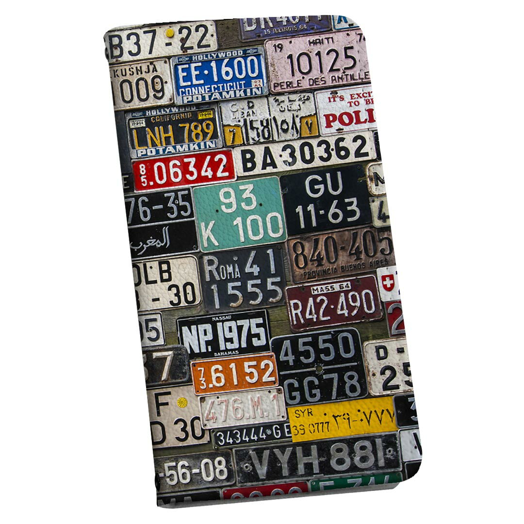 iPhone7 iphone 6/7/8 共通対応 アイフォーン 用 ケース カバー 手帳型 マグネット式 ピタッと閉まる igcase 008545 ナンバー　プレート　カラフル　写真