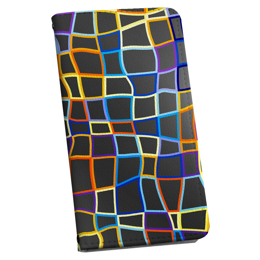 iPhone14pro 6.1インチ 専用 各キャリア iPhone14 Pro プロ 共通対応 ケース ショルダー スマホ 落下防止 手帳型 マグネット式 ピタッと閉まる スマホカバー 肩掛け 斜めかけ 008647 カラフル　模様