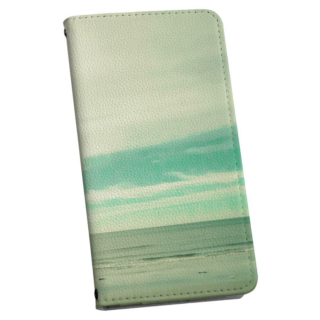 Xperia 1 SO-03L エクスペリア ストラップ付き so03l ケース ショルダー スマホ 落下防止 手帳型 マグネット式 ピタッと閉まる スマホカバー 肩掛け 斜めかけ 008671 写真　空　海　砂浜