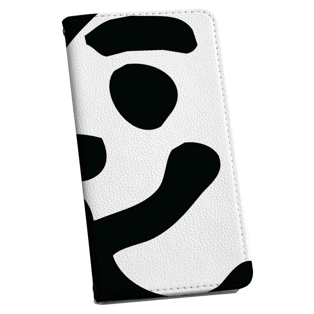 Rakuten - Galaxy A52 5G 用 スマホカバー SC-53B 共通対応 ケース カバー 手帳型 マグネット式 ピタッと閉まる レザーケース カード収納 ポケット 008692 笑　漢字　白黒