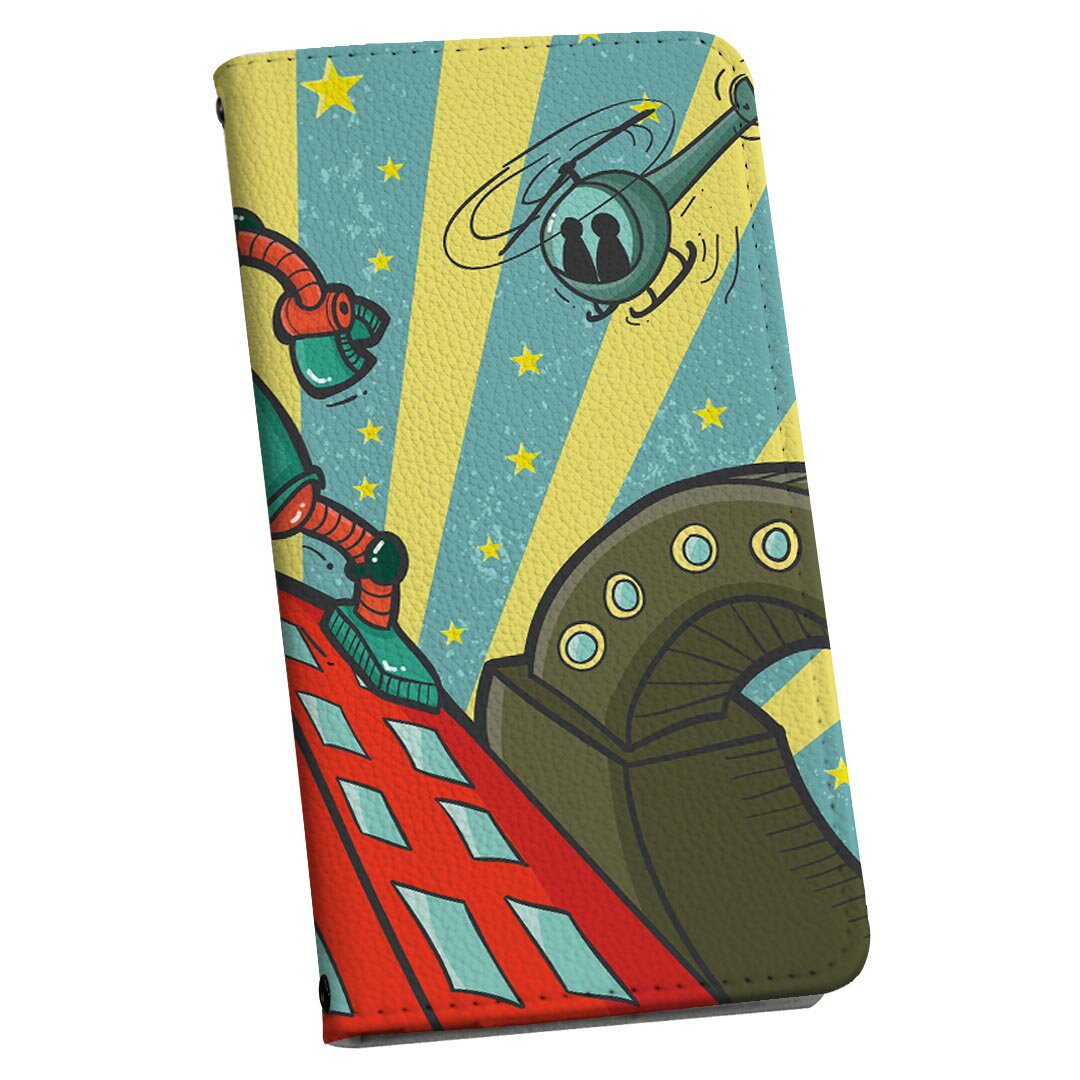 商品特徴・シームレスな全面デザイン（内側は落ち着いたオフホワイト）・外側は高品質の人工革を使用・内側にはスマホを装着するケースが付属・機種専用のカメラホール仕様でケースを装着したままの撮影が可能・ワンセグや動画の視聴に便利な横置きスタンド機能・ICカードなどを2枚まで収納できるカードスロット付き・マグネットフリップで開け閉めカンタン注意事項商品画像はサンプルイメージですので、ご覧の環境によっては多少色味に違いを感じる場合がございます。イメージと違った、モニターと色味が異なるという理由での交換や返金はご対応出来かねます。カバーのみの販売で本体は付属しません。ケース装着のままケーブルを挿しての充電は可能ですが、卓上ホルダでの充電は仕様上対応しておりません。また、ワイヤレス充電対応機種についてはお使いの機器や環境により反応しない場合があります。お手数ですがケースから外してお使い下さい。卓上ホルダ及びワイヤレスでの充電は保障の対象外となります。こちらは無地のレザーにデザインをプリントした商品で、デコなどの加工はございません。凹凸や光沢があるように見えたり布地や金属を素材にしたように見える商品もありますが、デザインの図版によるものです。撮影時にカバーが映り込む恐れがあるため、カメラ用の穴は若干大きめに開けています。カメラ穴の位置にわずかなズレが生じる場合がございます。また印刷時に微妙な画像のズレが生じる場合がございます。ご注文後に1点1点制作する受注生産品のため、不良品以外のご返品や交換は固くお断り致します。機種の選択間違いも保証対象外となりますため、ご注文の際は必ず機種をご確認下さい。発送について完全受注生産のハンドメイド商品となりますので、既製品と比べて発送までお時間を頂いています。 基本的に決済確認後、通常で3営業日程度、最大で10営業日程度での発送となります。繁忙期や休業日明けの場合はさらに時間がかかる場合があります。 その際には別途メールにてご連絡致します。メール便の場合、発送日から到着までに2?4日ほどかかる場合が多く、紛失などの保障もご対応できかねます。あらかじめご了承下さい。