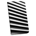 SC-02J Galaxy S8 ギャラクシー s8 専用 ケース カバー 手帳型 マグネット式 ピタッと閉まる レザーケース sc02j docomo ドコモ カード収納 ポケット igcase 008753 白黒 模様 ボーダー(2)
