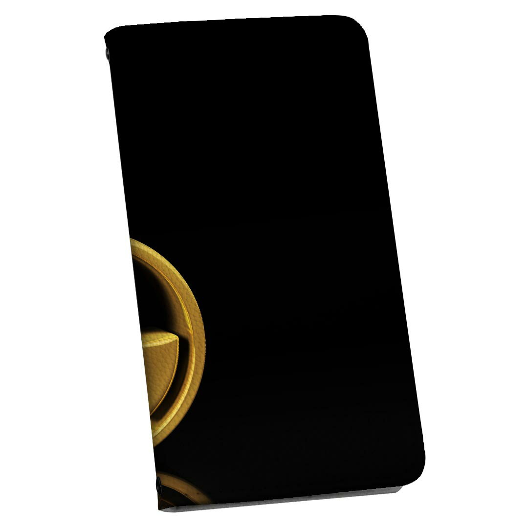 Rakuten - S25 Ultra 用 スマホカバー SC-52F / SCG32 共通対応 ケース カバー 手帳型 マグネット式 ピタッと閉まる レザーケース カード収納 ポケット 008917 黒　ブラック　マーク
