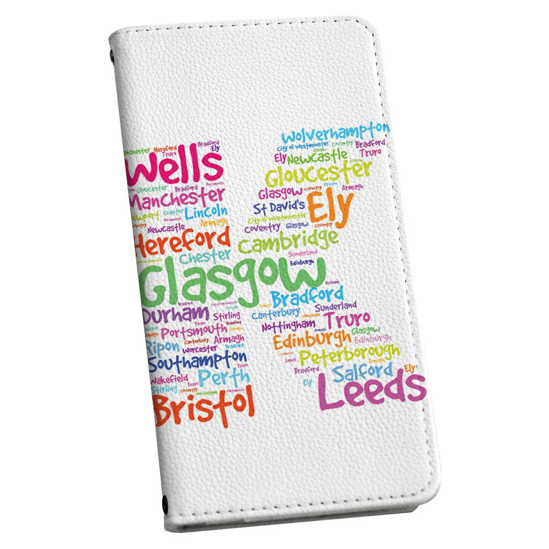 AQUOS ZETA SH-04H アクオスフォン ゼータ sh04h 専用 ケース カバー 手帳型 マグネット式 ピタッと閉まる レザーケース カード収納 ポケット igcase 009475 英語　外国　カラフル