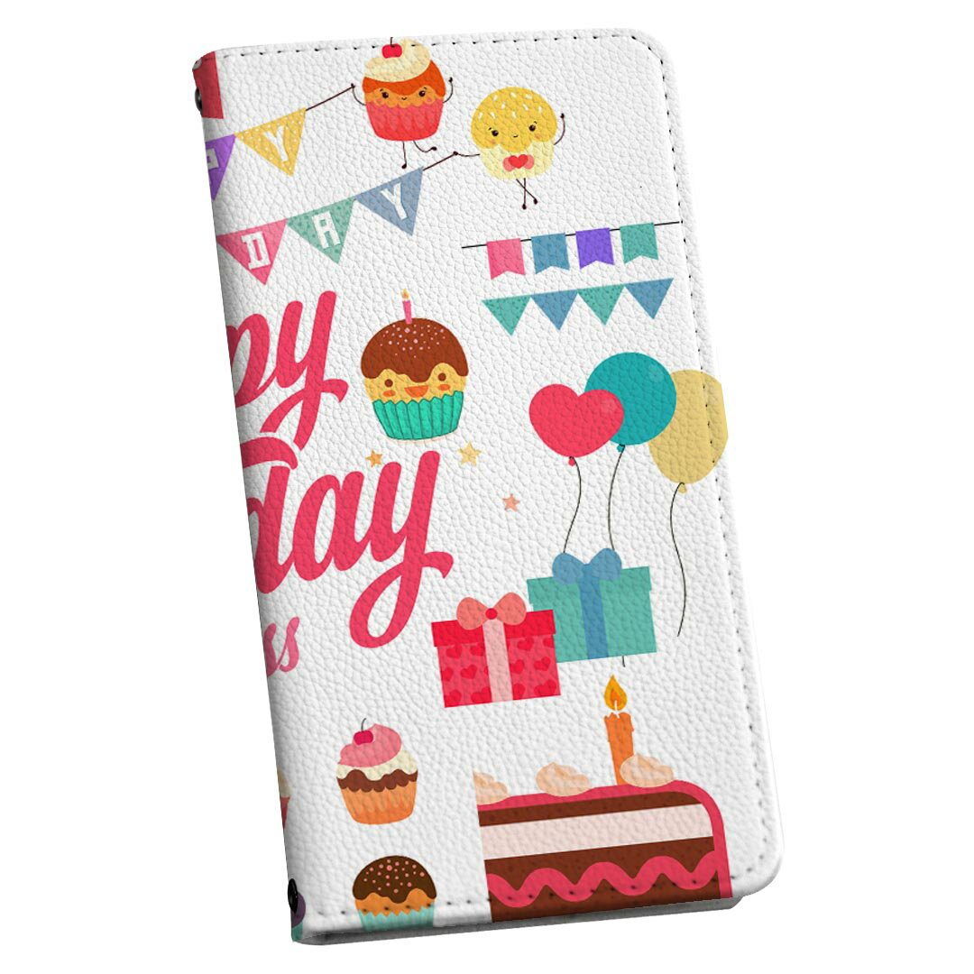 シンプルスマホ5 A001SH ストラップ付き ケース ショルダー スマホ 落下防止 手帳型 マグネット式 ピタッと閉まる スマホカバー 肩掛け 斜めかけ 009678 バースデー　パーティー