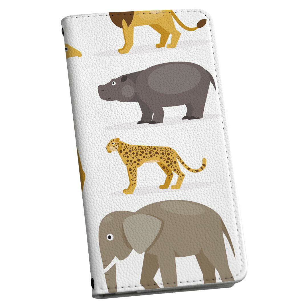 Google Pixel 8a 用 手帳型 ケース カバー ピクセル8a pixel8a 対応 ケース カバー 手帳型 マグネット式 ピタッと閉まる レザーケース カード収納 ポケット igcase 009811 動物 サファリ アニマル