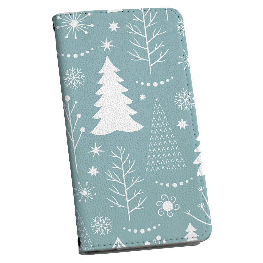 Galaxy A25 用 SC-53F / SCG33 共通対応 ケース カバー 手帳型 マグネット式 ピタッと閉まる レザーケース ギャラクシーa25 5G カード収納 ポケット igcase 009840 クリスマス　雪　結晶(2.0)