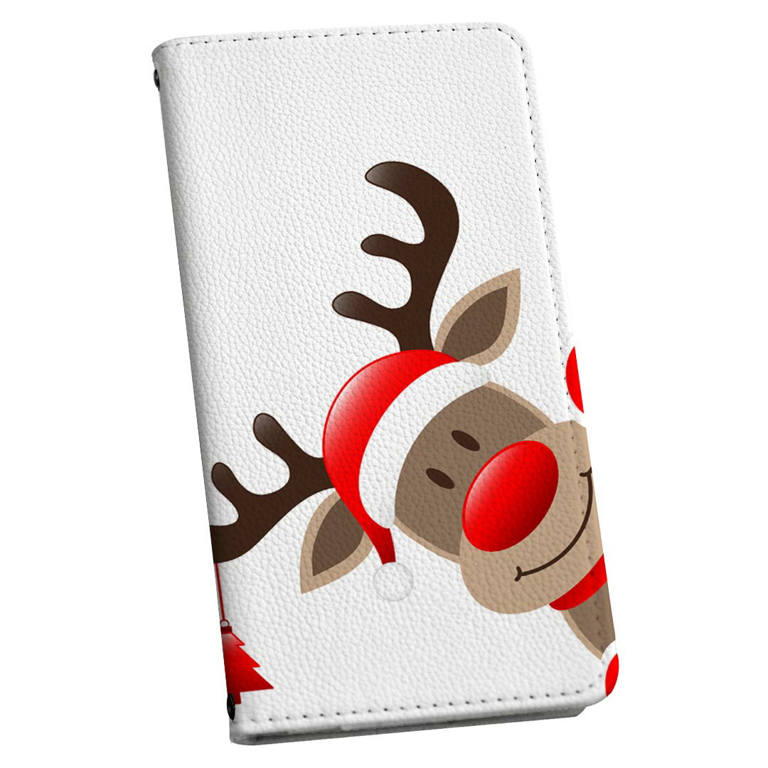 Pixel4 Google グーグル ピクセル4 pixel4 専用 ケース カバー 手帳型 マグネット式 ピタッと閉まる レザーケース カード収納 ポケット igcase 009949 クリスマス　サンタ　キャラクター