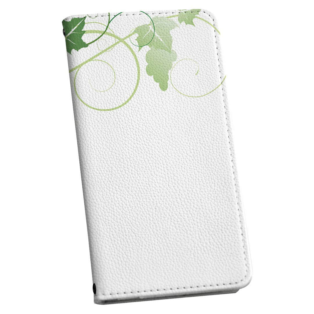 iPhone12 6.1インチ 専用 各キャリア iPhone 12 / iPhone12 Pro 共通対応 専用 ケース カバー 手帳型 マグネット式 ピタッと閉まる レザーケース カード収納 ポケット igcase 010077 植物　ぶどう　緑