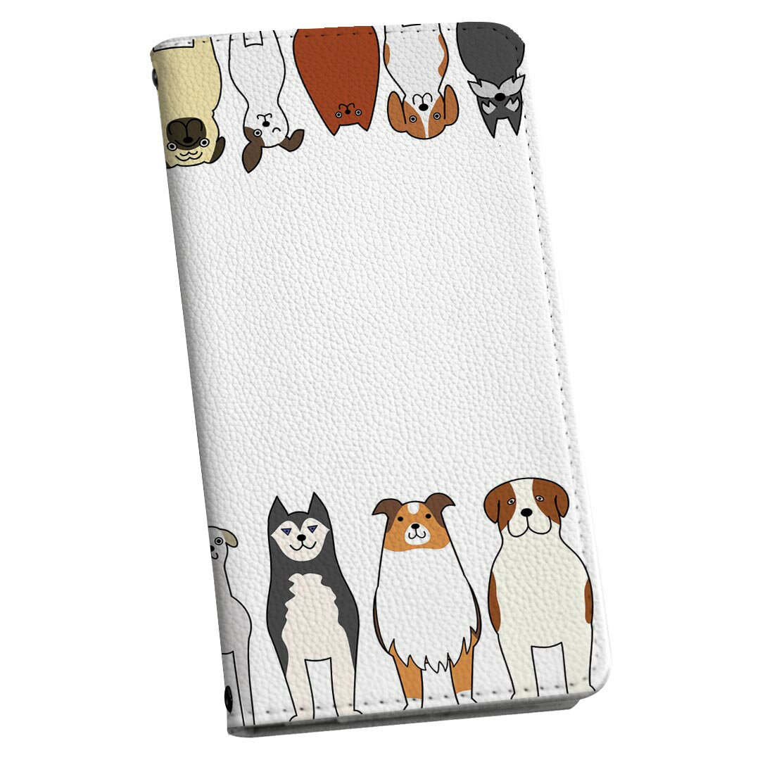 Galaxy S9 SC-02K ギャラクシー 専用 ケース カバー 手帳型 マグネット式 ピタッと閉まる レザーケース sc02k カード収納 ポケット igcase 010298 動物　犬　キャラクター