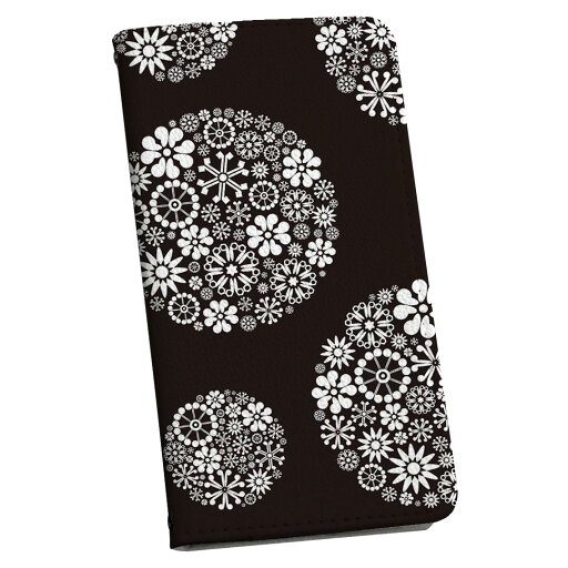 Galaxy S23 FE SCG24 用 ケース カバー 手帳型 マグネット式 ピタッと閉まる レザーケース カード収納 ポケット 010344 花 白 黒 Galaxy S23 FE SCG24 用 ケース カバー 手帳型 マグネット式 ピタッと閉まる レザーケース カード収納 ポケット 010344 花 白 黒