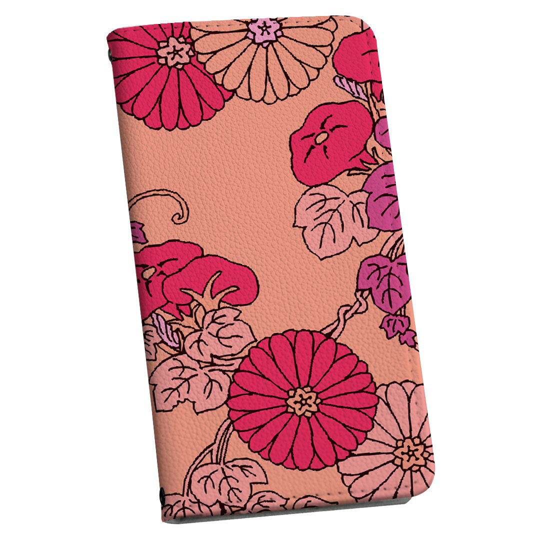 Xperia 10 V SO-52D / SOG11 / A302SO / XQ-DC44 エクスペリア テン マークファイブ 共通対応 ストラップ付き so52d ケース ショルダー スマホ 落下防止 手帳型 マグネット式 ピタッと閉まる スマホカバー 肩掛け 斜めかけ 010359 和風　和柄