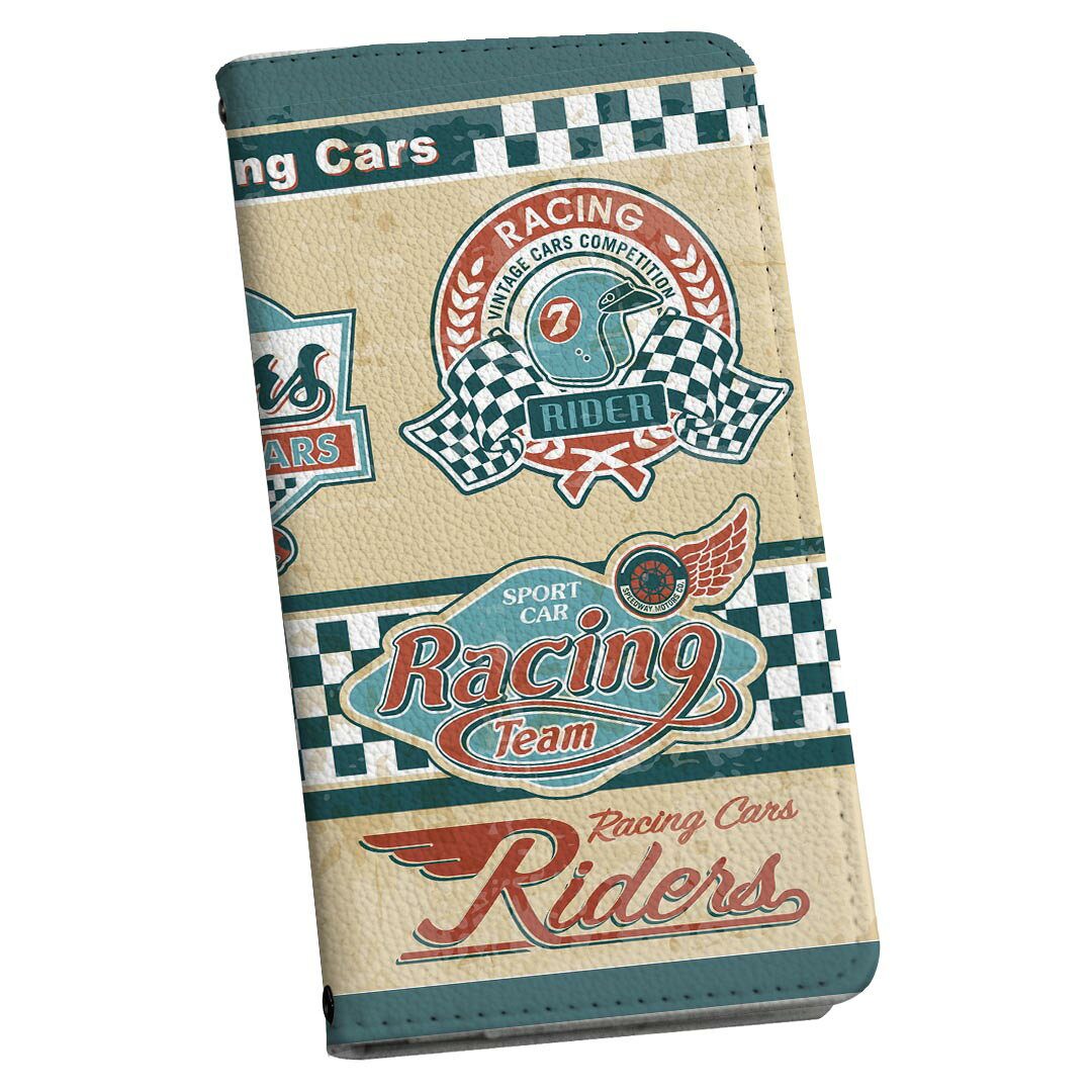 iPhoneX iPhone 10 アイフォーン エックス　テン 専用 ケース カバー 手帳型 マグネット式 ピタッと閉まる レザーケース iphone x カード収納 ポケット igcase 010445 乗り物　車　レース