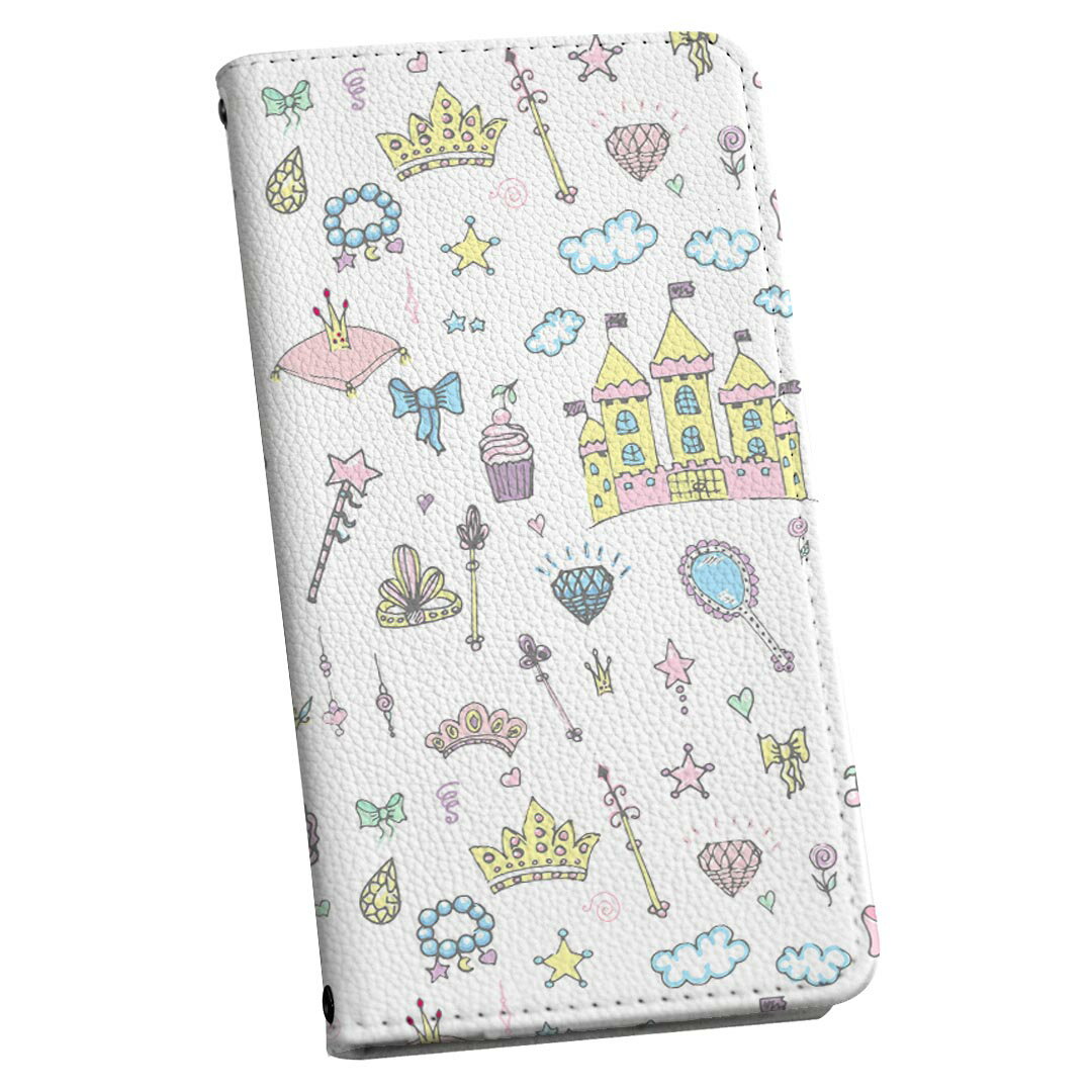 OPPO A54 5G OPG02 専用 ケース カバー 手帳型 oppoa54 マグネット式 ピタッと閉まる レザーケース カード収納 ポケット igcase 010572 リボン　おしゃれ　お城