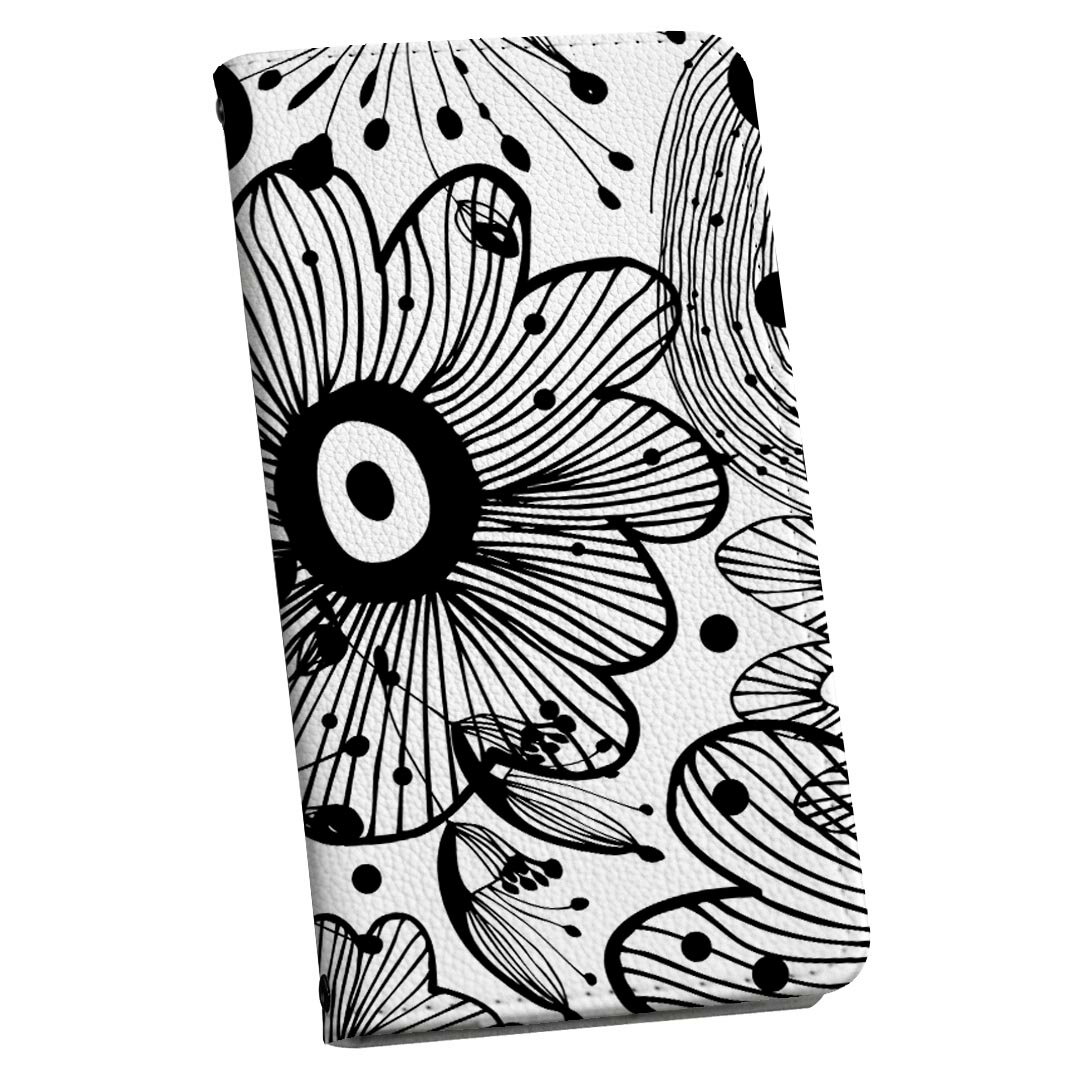 iPhone XR iPhone 10r 専用ケース 各キャリア共通対応 ストラップ付き ケース ショルダー スマホ 落下防止 手帳型 マグネット式 ピタッと閉まる スマホカバー 肩掛け 斜めかけ 010649 　花　黒